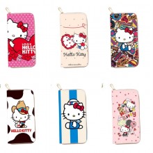 Hello kitty anime zipper long wallet coin purse