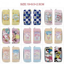 Sanrio Melody kitty Cinnamoroll Kuromi long zipper...