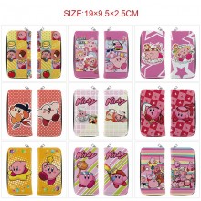 Kirby anime long zipper wallet purse