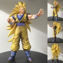 33cm Dragon Ball Super Saiyan 3 Son Goku Raise Hand Anime Figure
