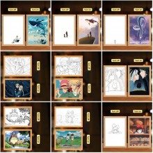 Totoro anime Led Photo Frame Lamp Painting Night Lights