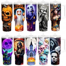 Halloween ghost tumbler Stainless Steel Mugs Cups