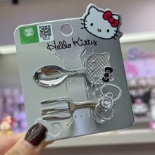 Original Hello Kitty Spoon Fork Makeup Hairpins Cl...