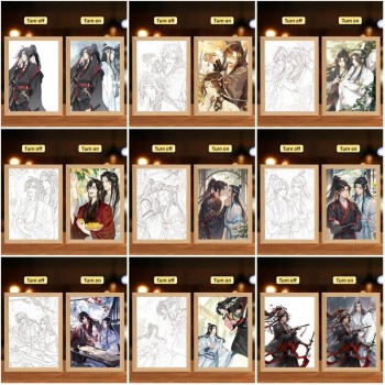 Grandmaster of Demonic Cultivation Led Photo Frame Lamp Painting Night Lights