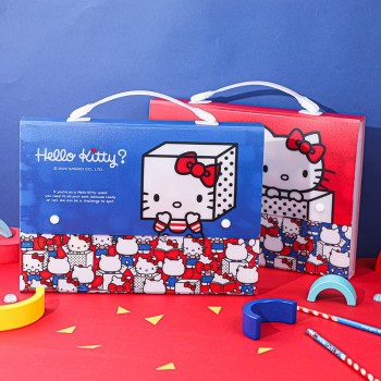 Original Hello kitty anime 13 Grids Multi-layer File Folder Documents Bag