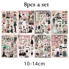 8Sheets SPY x FAMILY anime Poster Stickers set