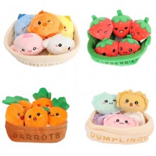 10cm A basket of dolls Cats Ducks Strawberries