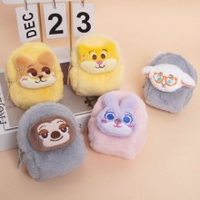 Zootopia plush mini backpack shape coin purse storage