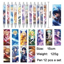 Sword Art Online anime ballpoint pen ball pens(12pcs a set)