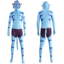 Adult Avatar Women and Men Blue Bobysuit Cosplay C...