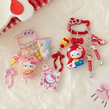 Hello kitty anime doll key chains