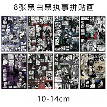 8Sheets Kuroshitsuji Black Butler anime Poster Stickers set