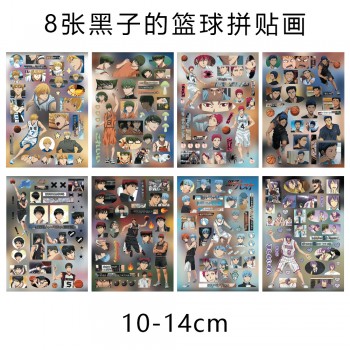 8Sheets Kuroko No Basuke anime Poster Stickers set