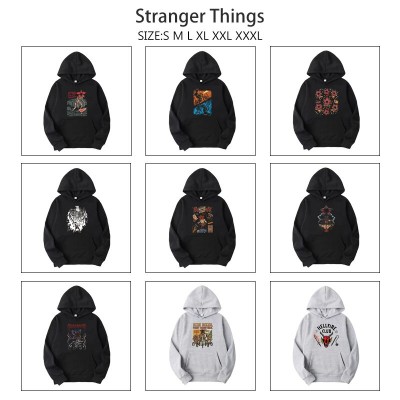 Stranger Things anime Long Sleeve Hoodies Sweatshirts