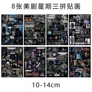 8Sheets Wednesday Poster Stickers set