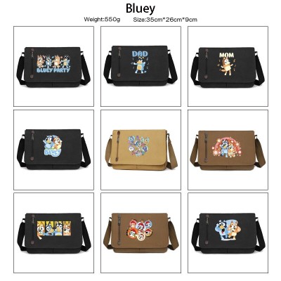 Bluey anime retro canvas messenger crossbody shoulder bags