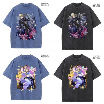 Bungo Stray Dogs anime short sleeve wash water worn-out cotton t-shirt