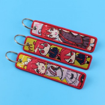 Singer Idol teto Woven Label Anime Lanyard Key chain Tag