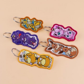 Pokemon Woven Label Anime Lanyard Key chain Tag