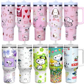 Snoopy anime Stainless Steel Bottle Mugs Cups