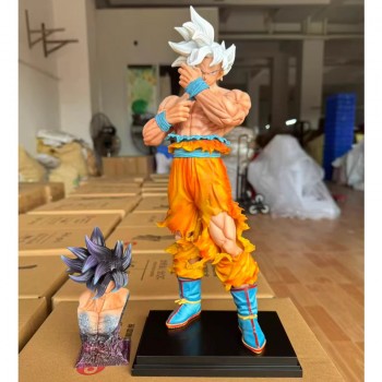 35cm Dragon Ball Ultra Instinct Son Goku ‌Kakarotto Anime Figure 2 heads