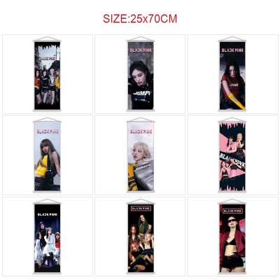 BLACK PINK star wall scroll wallscrolls 25*70CM