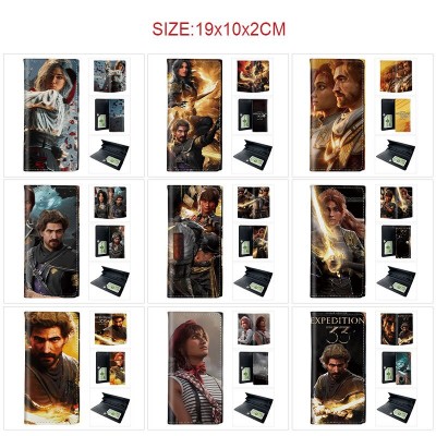 Clair Obscur Expedition 33 PU Long Wallets Purses ID Card Holder