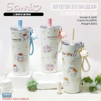 Sanrio Stainless Steel 316 Water Drinking Cup with Straw