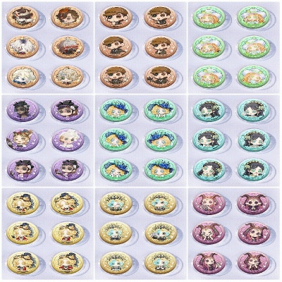 25mm Identity V Mini Capsule Badge Brooch Beans 6pcs