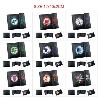 Inside Out anime snap wallet buckle purse