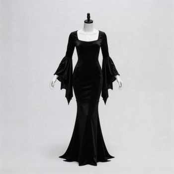 Hallowmas Black Witch Dress Cosplay Costume