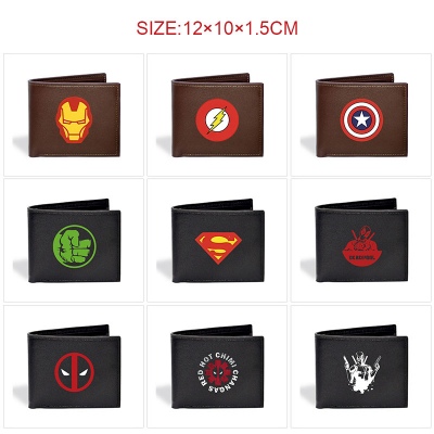 Super Hero Iron Spider-man Super Man Batman wallet purse