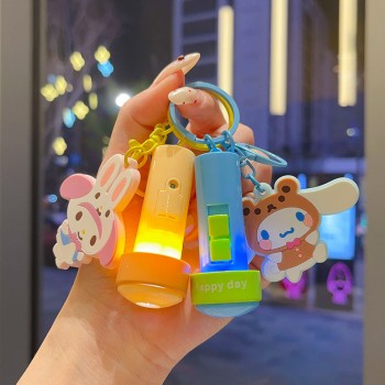 Sanrio Melody kitty Cinnamoroll Kuromi Flashlight Key chains