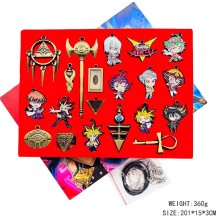 Yu Gi Oh Duel Monsters anime key chain+ring set(20pcs set)