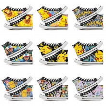 Pokemon anime canvas shoes student plimsolls a pair