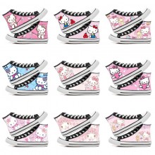 Hello kitty anime canvas shoes student plimsolls a pair