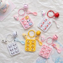 Sanrio Hello Kitty Kuromi Dumpling Plate Bento Resin Key chains