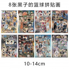 8Sheets Kuroko No Basuke anime Poster Stickers set