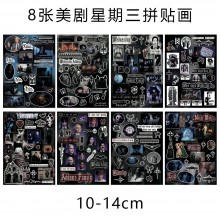 8Sheets Wednesday Poster Stickers set