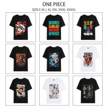One Piece anime summer short sleeve cotton t-shirts