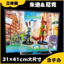 41cm Zootopia 3D figure + photo picture frame pain...
