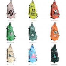 Demon Slayer One Piece Naruto Totoro chest pack bags
