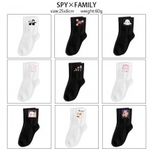 SPY x FAMILY anime mid length cotton socks