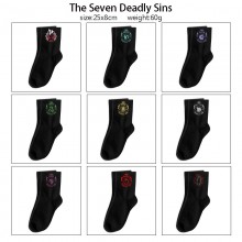 The seven deadly sins‌ anime mid length cotton socks