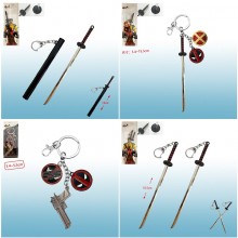 16cm Deadpool & Wolverine weapon sword knife key chain