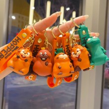Beaver anime figure doll key chains