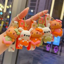 Waffle Hello Kitty anime figure doll key chains