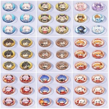 25mm Genshin Impact Mini Capsule Badge Brooch Bean...