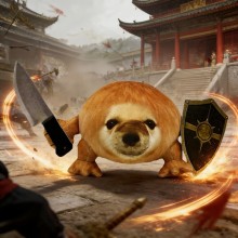 What the dog doing plush doll