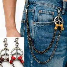 Punk Hip Hop Long Metal Belt Chain Waist Link